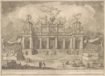 La Prima Macchina pour la Chinea de 1770 : Un bâtiment romain pour le commerce