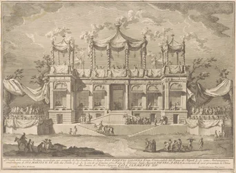 La Seconde Machine pour la Chinea de 1770 : Le Portique du Marché aux Poissons