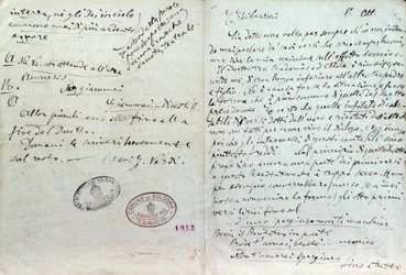 Lettre manuscrite de Giuseppe Verdi à l