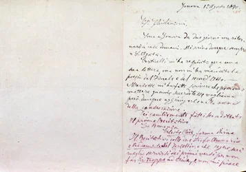 Lettre manuscrite de Giuseppe Verdi à l