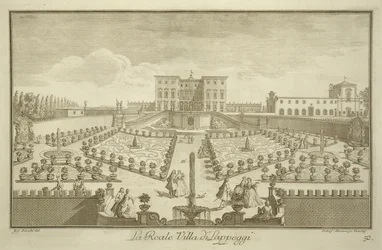 Villa Lappeggi, de Vues de Toscane, publié vers 1744-57