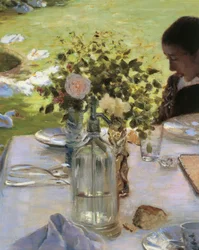Petit déjeuner dans le jardin