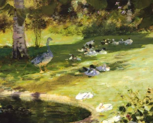 Petit déjeuner dans le jardin, détail