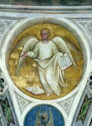 Ange dans un oculus, 1360-70