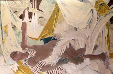 Henry Thomas, le serviteur jamaïcain de Philpots, allongé