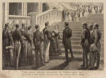 La reine Victoria recevant le roi Louis-Philippe au château de Windsor
