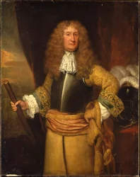 Henry, 3ème Lord Arundell de Wardour, tenant un bâton en tant que Maître des Chevaux, vers 1680