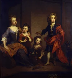 Portrait de Richard Boyle, 3e Comte de Burlington, avec ses trois sœurs, Elizabeth, Juliana et Jane Boyle, vers 1700
