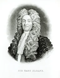 Sir Hans Sloane (1660-1753) gravé par William Home Lizars pour les mémoires de Sloane dans la bibliothèque du naturaliste de Jardine, vers 1833-45