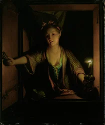 Une fille à la fenêtre