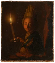 Jeune fille à la bougie allumée