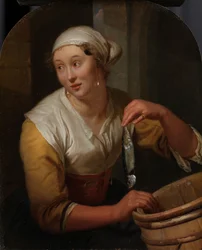 Femme vendant des harengs