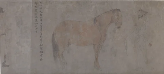 Détail de cinq chevaux de tribut (détail)