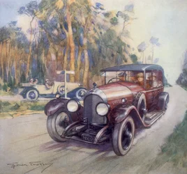 Affiche publicitaire pour les voitures Bentley