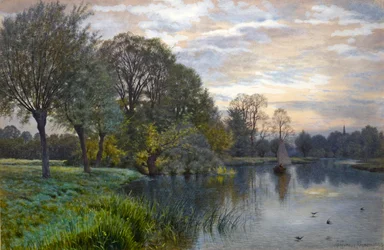Le fleuve Great Ouse au coucher du soleil
