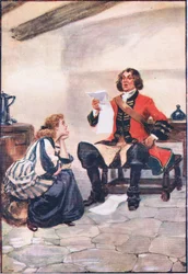 Ne pouvait pas se contenir, mais devait avoir son avis sur son travail, de Lorna Doone publié par W & R Chambers Ltd, 1921