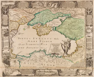 Carte de la mer Noire et de la Crimée, v. 1740.