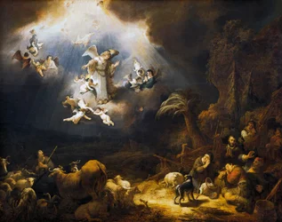 Des anges annoncent aux bergers la naissance du Christ