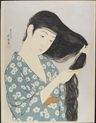 Femme se peignant les cheveux, mars 1929