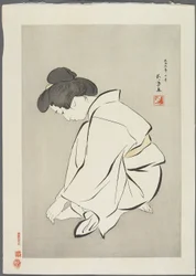 Femme coupant les ongles des pieds, après 1929