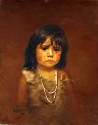 Enfant indien avec une larme