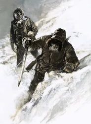 Le Dr Isaac Stringer et C. F. Johnson ont traversé le Yukon en trekking.