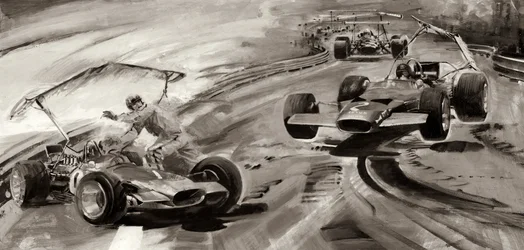 Grand Prix Problems (gouache sur papier)