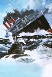 Paquebot et sous-marin