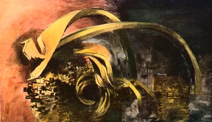 Dévastation, 1941, Ville. Poutres tordues 1, 1941