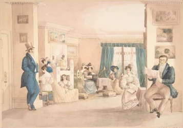 Un intérieur à Hatton, Warwickshire, 1820-30