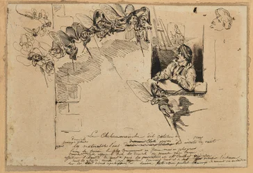 Le Choléramouche (graphite, pen  brown ink on paper)