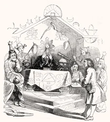 Gulliver devant le roi de Laputa