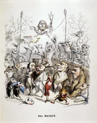 Le bal masqué des animaux - par Grandville