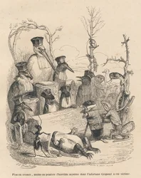 Tribunal constitué de cigogne et autres oiseaux, d