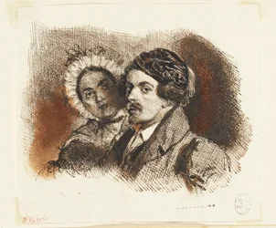 Double portrait de Grandville et d