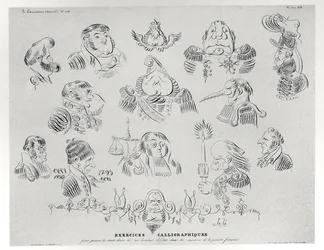 Exercices calligraphiques, 1832