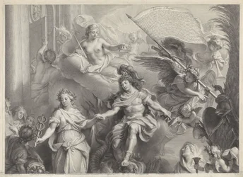 Allégorie sur le pouvoir de Louis XIV
