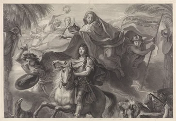 Portrait équestre allégorique de Louis XIV, roi de France