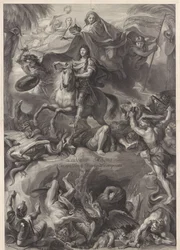 Portrait équestre allégorique de Louis XIV, roi de France
