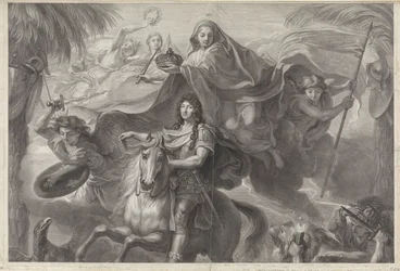 Portrait équestre allégorique de Louis XIV, roi de France