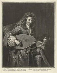 Portrait du luthiste et compositeur Charles Mouton, vers 1695