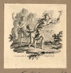 Cupidon aveuglé et conduit par la folie