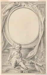 Conception pour cadre entourant le portrait de William Russell, premier duc de Bedford