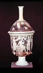 Pyxis avec couvercle, c.200-180 av. J.-C. (céramique)