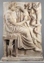 Relief avec un homme assis (Le Homère de Lansdowne), c.75 av. J.-C.