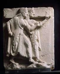 Metope représentant des danseurs, relief de l