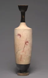 Lécythe à fond blanc (pichet funéraire), vers 420 av. J.-C.