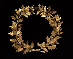 Couronne de feuilles de chêne et de glands, vers 350-300 av. J.-C. (or)