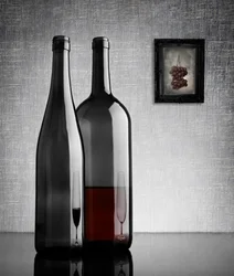 Nature morte élégante avec du vin