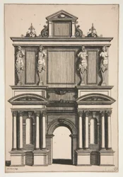 Conception pour une Arche avec Quatre Figures de Termes